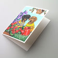 Dachshund Blooms Greeting Cards Pack of 8 Blank Cards with Envelopes Whimsical A7 Size 5x7