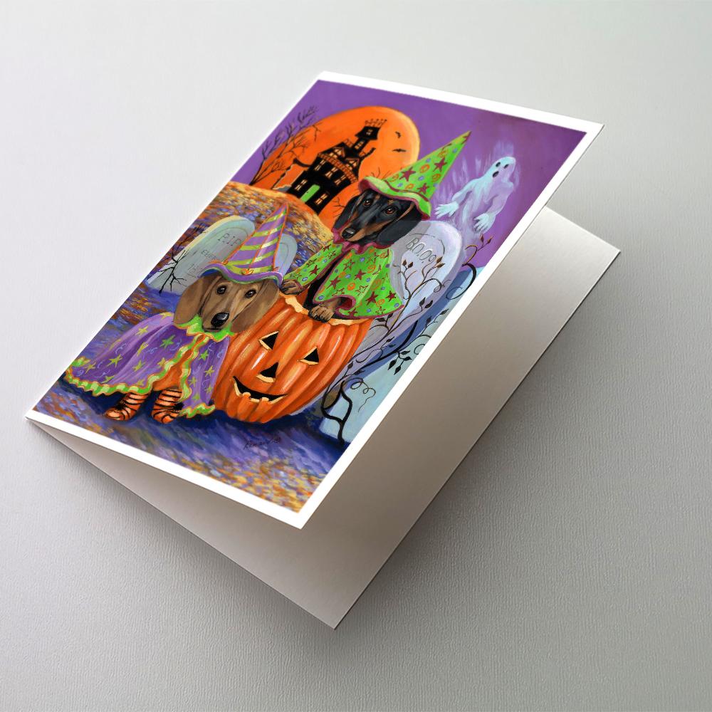 Dachshund Halloween Haunted House Greeting Cards Pack of 8 Blank Cards with Envelopes Whimsical A7 Size 5x7