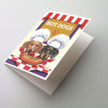Dachshund Hot Dog Stand Greeting Cards Pack of 8 Blank Cards with Envelopes Whimsical A7 Size 5x7