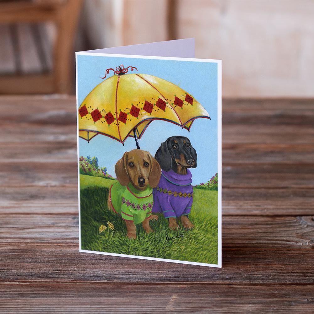 Dachshund Hot Doggies Greeting Cards Pack of 8 Blank Cards with Envelopes Whimsical A7 Size 5x7