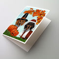 Dachshund Thanksgiving Pilgrims Greeting Cards Pack of 8 Blank Cards with Envelopes Whimsical A7 Size 5x7