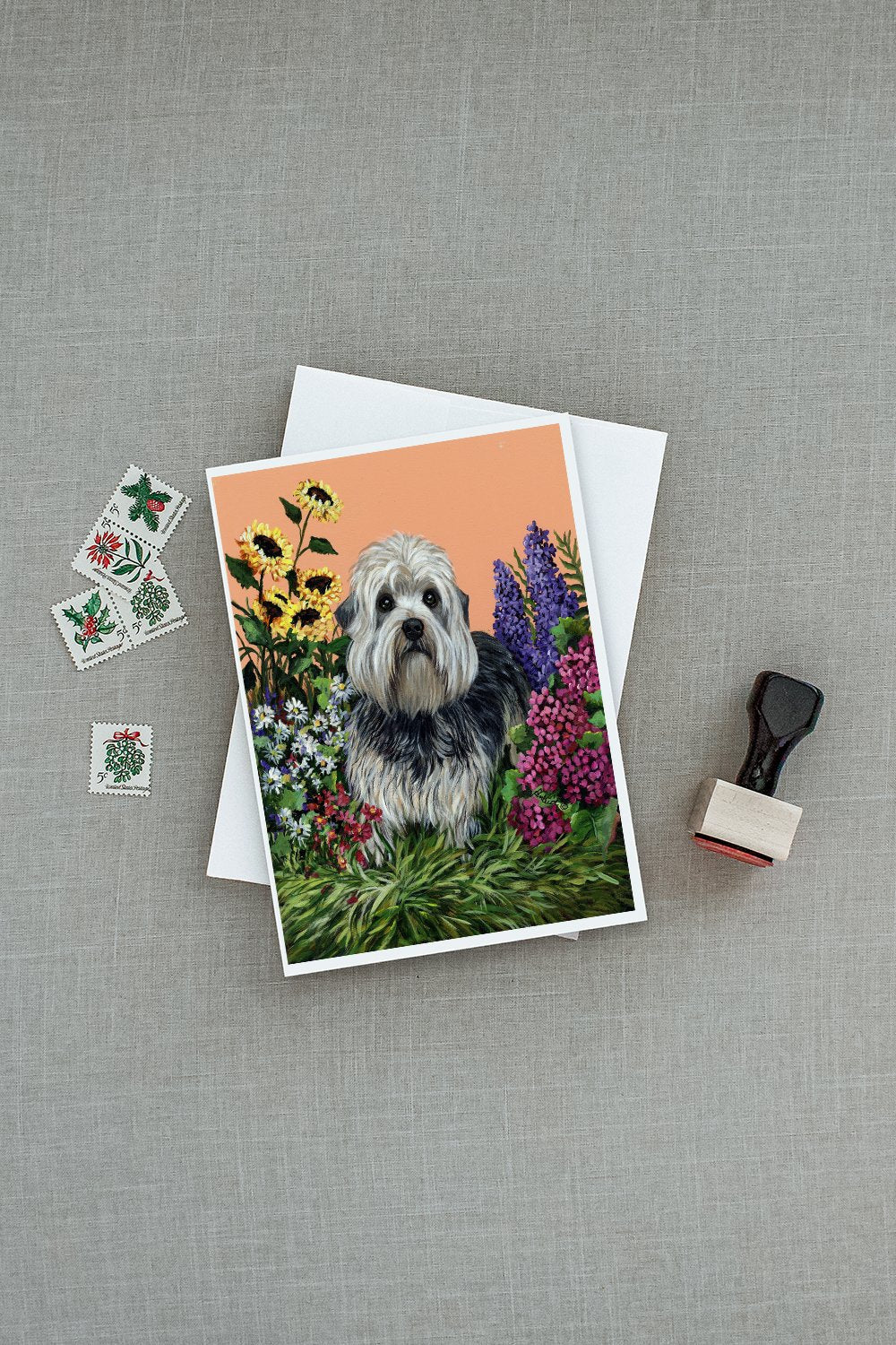 Dandie Dinmont Terrier Greeting Cards Pack of 8 Blank Cards with Envelopes Whimsical A7 Size 5x7