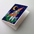 Fox Terrier Halloween Trick or Treat Greeting Cards Pack of 8 Blank Cards with Envelopes Whimsical A7 Size 5x7