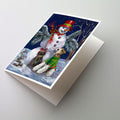Fox Terrier Christmas Winter Fun Greeting Cards Pack of 8 Blank Cards with Envelopes Whimsical A7 Size 5x7
