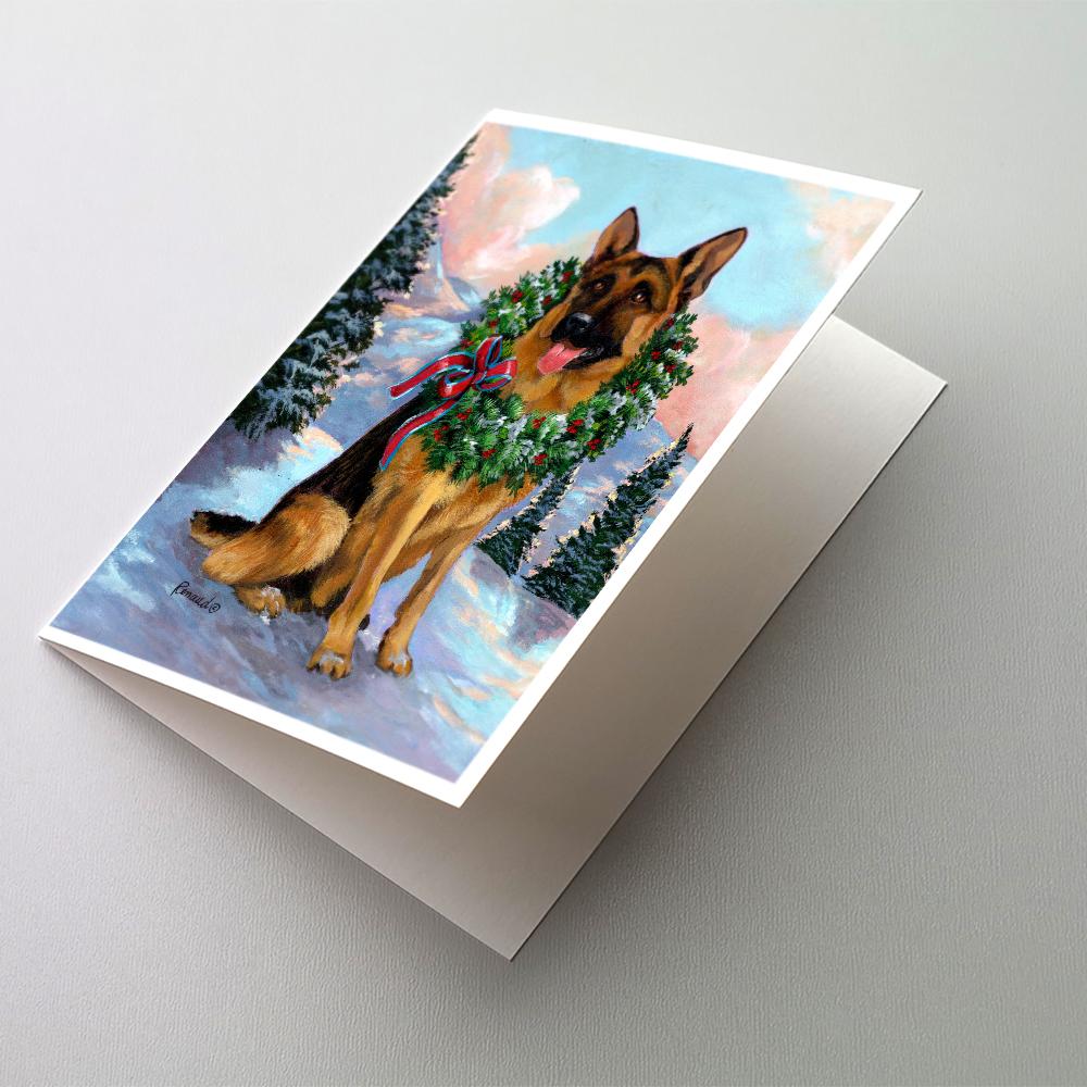 German Shepherd Christmas Honor Greeting Cards Pack of 8 Blank Cards with Envelopes Whimsical A7 Size 5x7