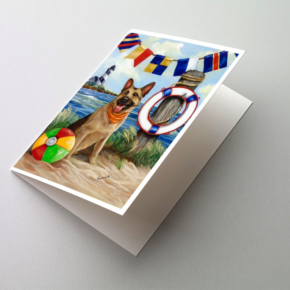 German Shepherd Life Saver Greeting Cards Pack of 8 Blank Cards with Envelopes Whimsical A7 Size 5x7
