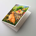 Golden Retriever At the Gate Greeting Cards Pack of 8 Blank Cards with Envelopes Whimsical A7 Size 5x7