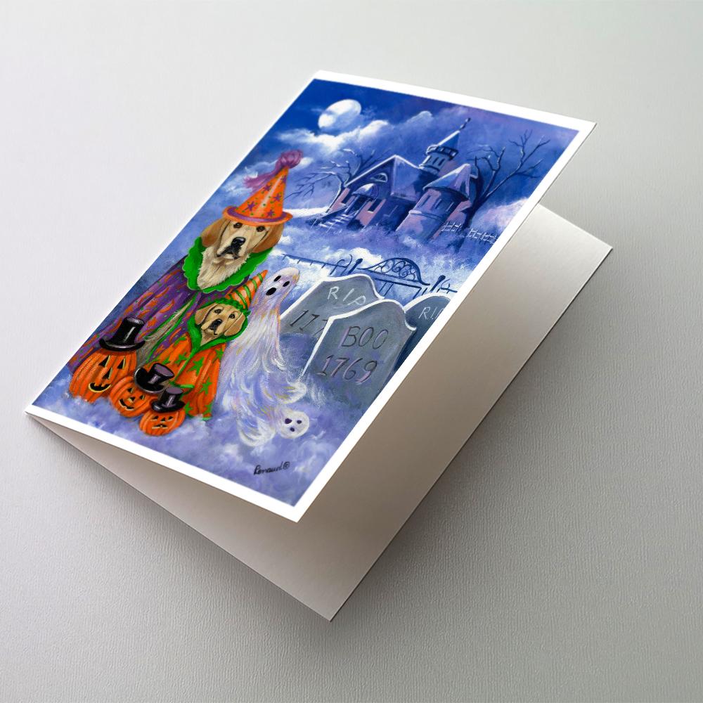Golden Retriever Halloween Greeting Cards Pack of 8 Blank Cards with Envelopes Whimsical A7 Size 5x7