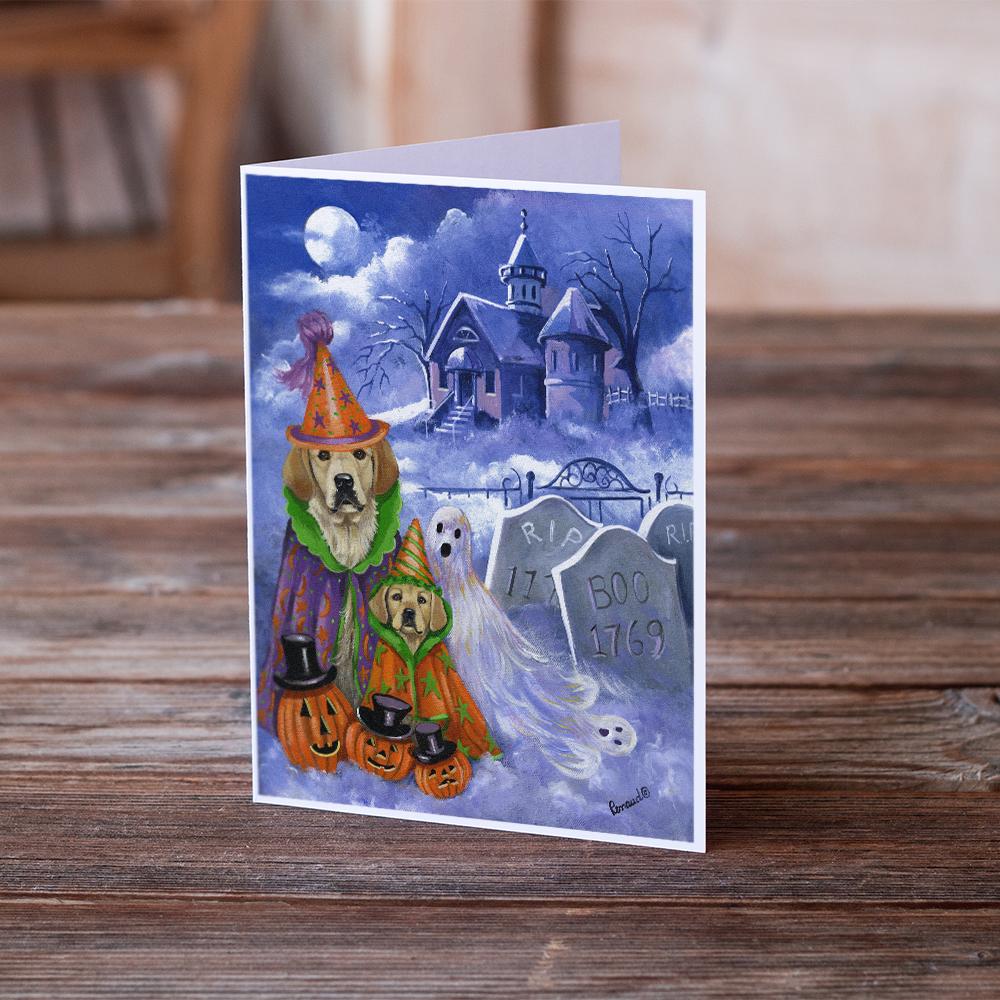 Golden Retriever Halloween Greeting Cards Pack of 8 Blank Cards with Envelopes Whimsical A7 Size 5x7