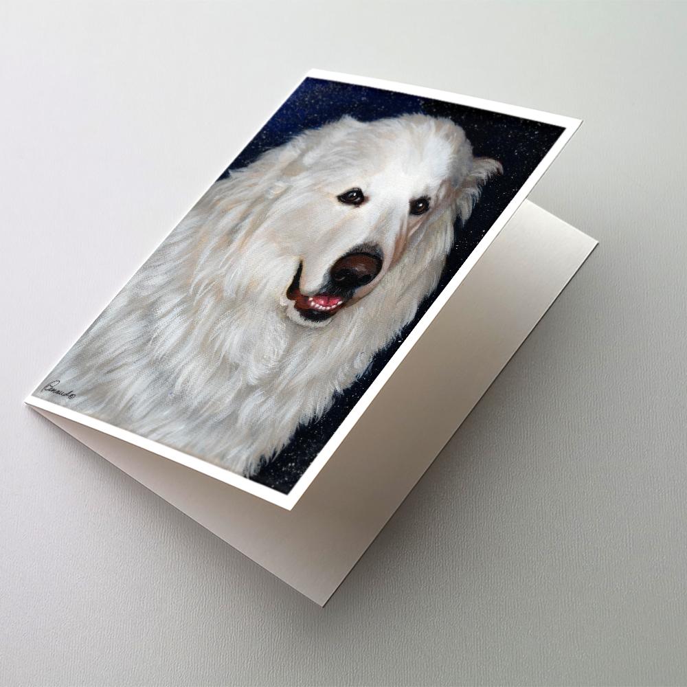 Great Pyrenees Meisha Greeting Cards Pack of 8 Blank Cards with Envelopes Whimsical A7 Size 5x7