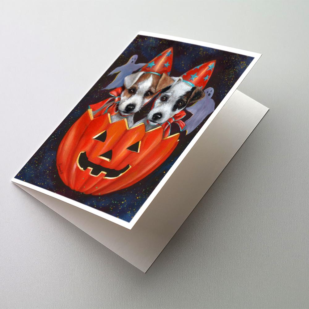 Jack Russell Terrier Halloween Greeting Cards Pack of 8 Blank Cards with Envelopes Whimsical A7 Size 5x7
