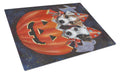 Jack Russell Terrier Halloween Cutting Board Tempered Glass Kitchen Cutting Surface, Heat Resistant Chopping, Non-Slip Feet, Food Prep & Serving