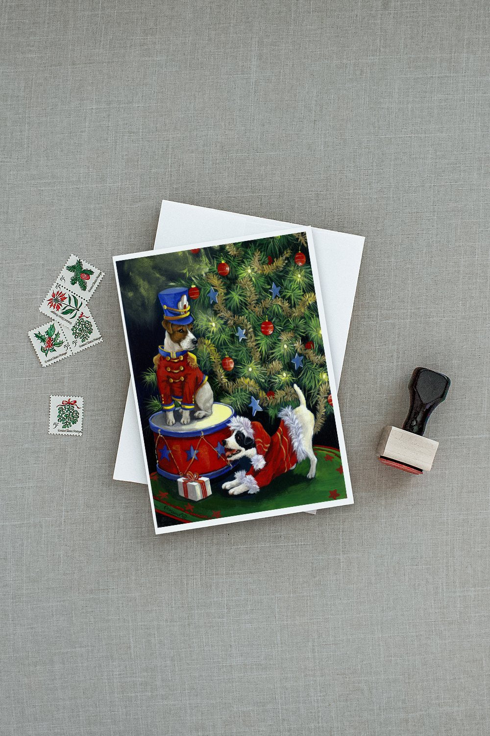 Jack Russell Christmas My Gift Greeting Cards Pack of 8 Blank Cards with Envelopes Whimsical A7 Size 5x7