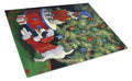 Jack Russell Christmas My Gift Cutting Board Tempered Glass Kitchen Cutting Surface, Heat Resistant Chopping, Non-Slip Feet, Food Prep & Serving