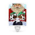 Jack Russell Christmas Santa Ceramic Night Light Compact, UL-Certified, Ideal for Bedroom, Bathroom, Nursery, Hallway, Kitchen, 6x4x3, Multicolor