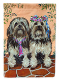 Lowchen House Flag 28x40 Porch Sleeve Pole Decorative Outside Yard Banner Artwork Wall Hanging, Polyester