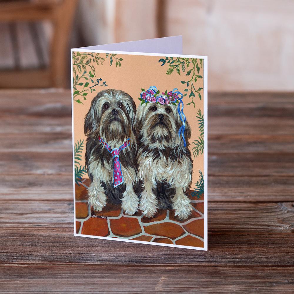 Lowchen Greeting Cards Pack of 8 Blank Cards with Envelopes Whimsical A7 Size 5x7