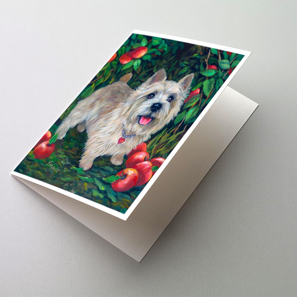 Norwich Terrier Apple Grove Greeting Cards Pack of 8 Blank Cards with Envelopes Whimsical A7 Size 5x7