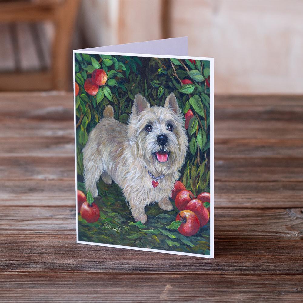 Norwich Terrier Apple Grove Greeting Cards Pack of 8 Blank Cards with Envelopes Whimsical A7 Size 5x7