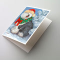 Old English Sheepdog Christmas Greeting Cards Pack of 8 Blank Cards with Envelopes Whimsical A7 Size 5x7
