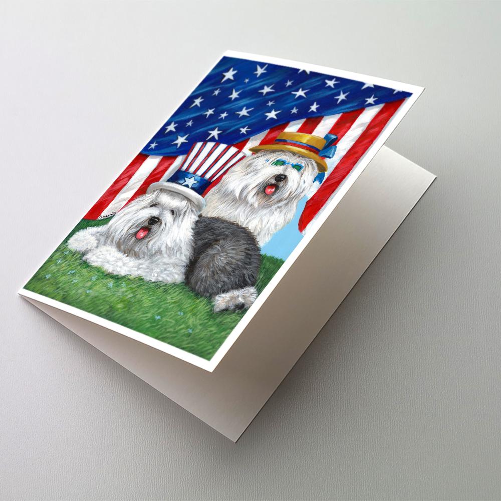 Old English Sheepdog USA Greeting Cards Pack of 8 Blank Cards with Envelopes Whimsical A7 Size 5x7