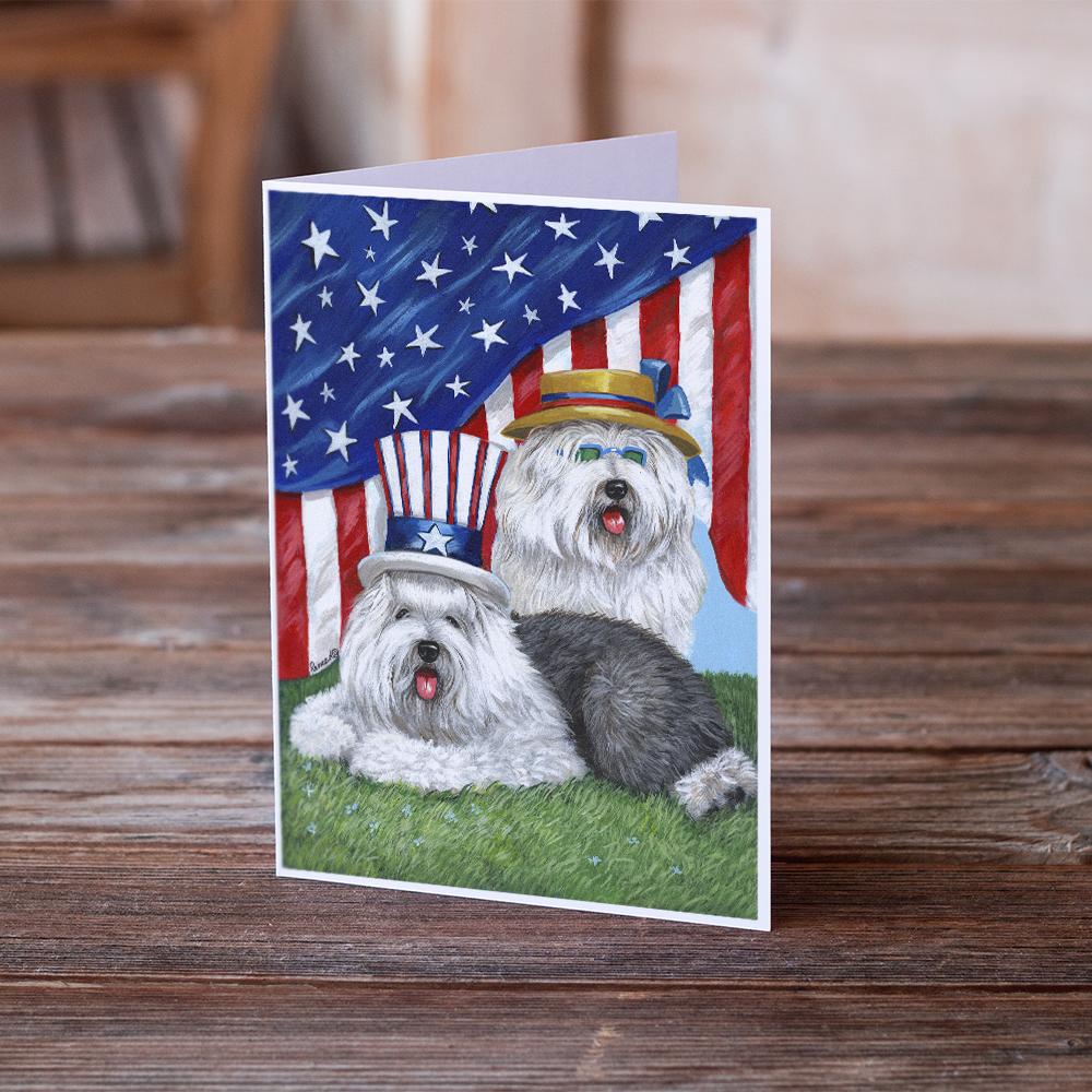 Old English Sheepdog USA Greeting Cards Pack of 8 Blank Cards with Envelopes Whimsical A7 Size 5x7