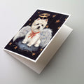 Westie Christmas Angel Greeting Cards Pack of 8 Blank Cards with Envelopes Whimsical A7 Size 5x7