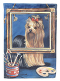Yorkie Pretty as a Picture House Flag 28x40 Porch Sleeve Pole Decorative Outside Yard Banner Artwork Wall Hanging, Polyester