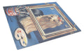 Yorkie Pretty as a Picture Cutting Board Tempered Glass Kitchen Cutting Surface, Heat Resistant Chopping, Non-Slip Feet, Food Prep & Serving