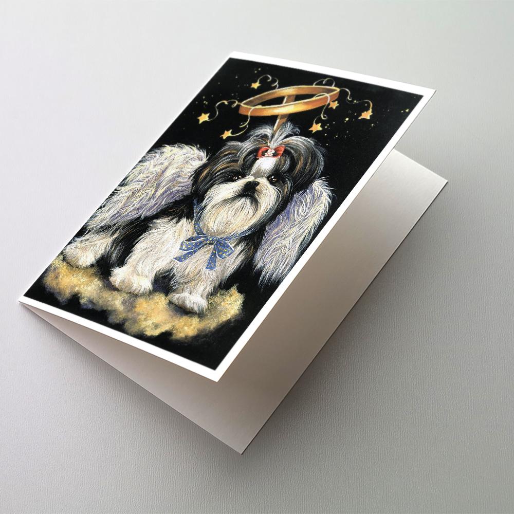 Shih Tzu Christmas Angel Greeting Cards Pack of 8 Blank Cards with Envelopes Whimsical A7 Size 5x7