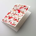 Westie Christmas a Plenty Greeting Cards Pack of 8 Blank Cards with Envelopes Whimsical A7 Size 5x7