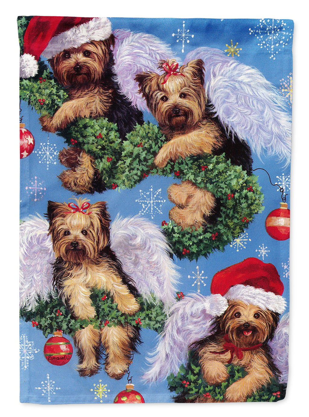 Yorike Christmas Angels Everywhere House Flag 28x40 Porch Sleeve Pole Decorative Outside Yard Banner Artwork Wall Hanging, Polyester