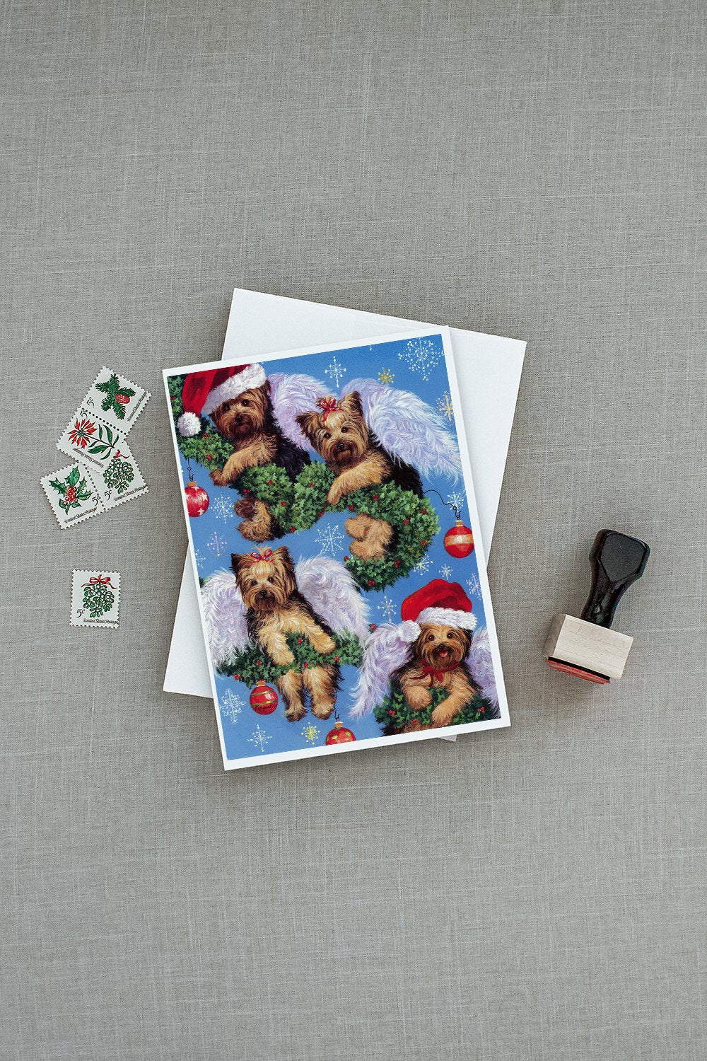 Yorike Christmas Angels Everywhere Greeting Cards Pack of 8 Blank Cards with Envelopes Whimsical A7 Size 5x7