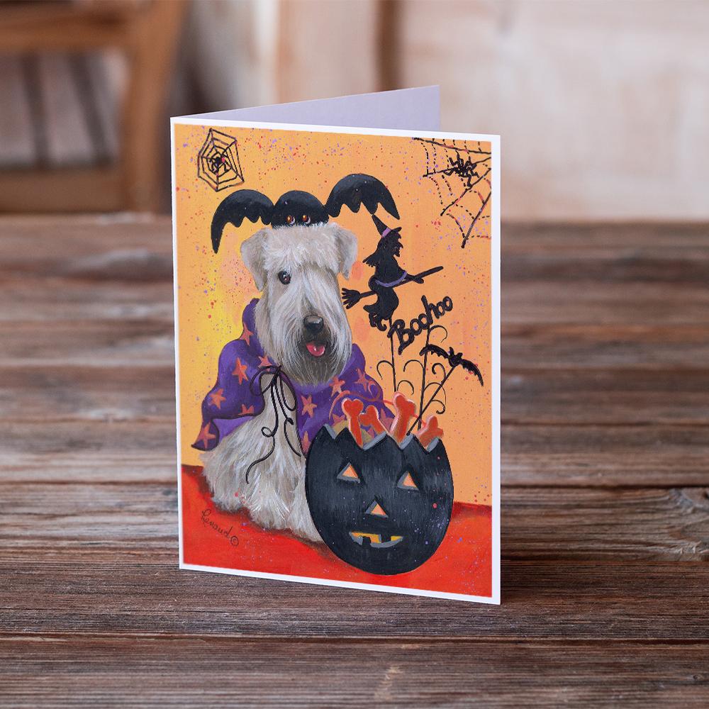 Wheaten Terrier Halloween Greeting Cards Pack of 8 Blank Cards with Envelopes Whimsical A7 Size 5x7
