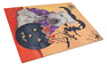 Wheaten Terrier Halloween Cutting Board Tempered Glass Kitchen Cutting Surface, Heat Resistant Chopping, Non-Slip Feet, Food Prep & Serving