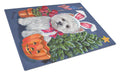 Westie for All Seasons Cutting Board Tempered Glass Kitchen Cutting Surface, Heat Resistant Chopping, Non-Slip Feet, Food Prep & Serving