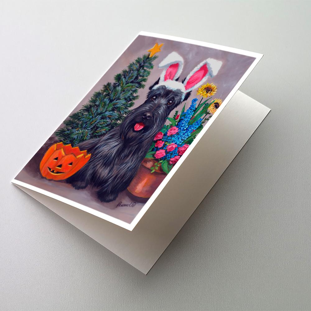 Scottish Terrier Scottie for All Seasons Greeting Cards Pack of 8 Blank Cards with Envelopes Whimsical A7 Size 5x7