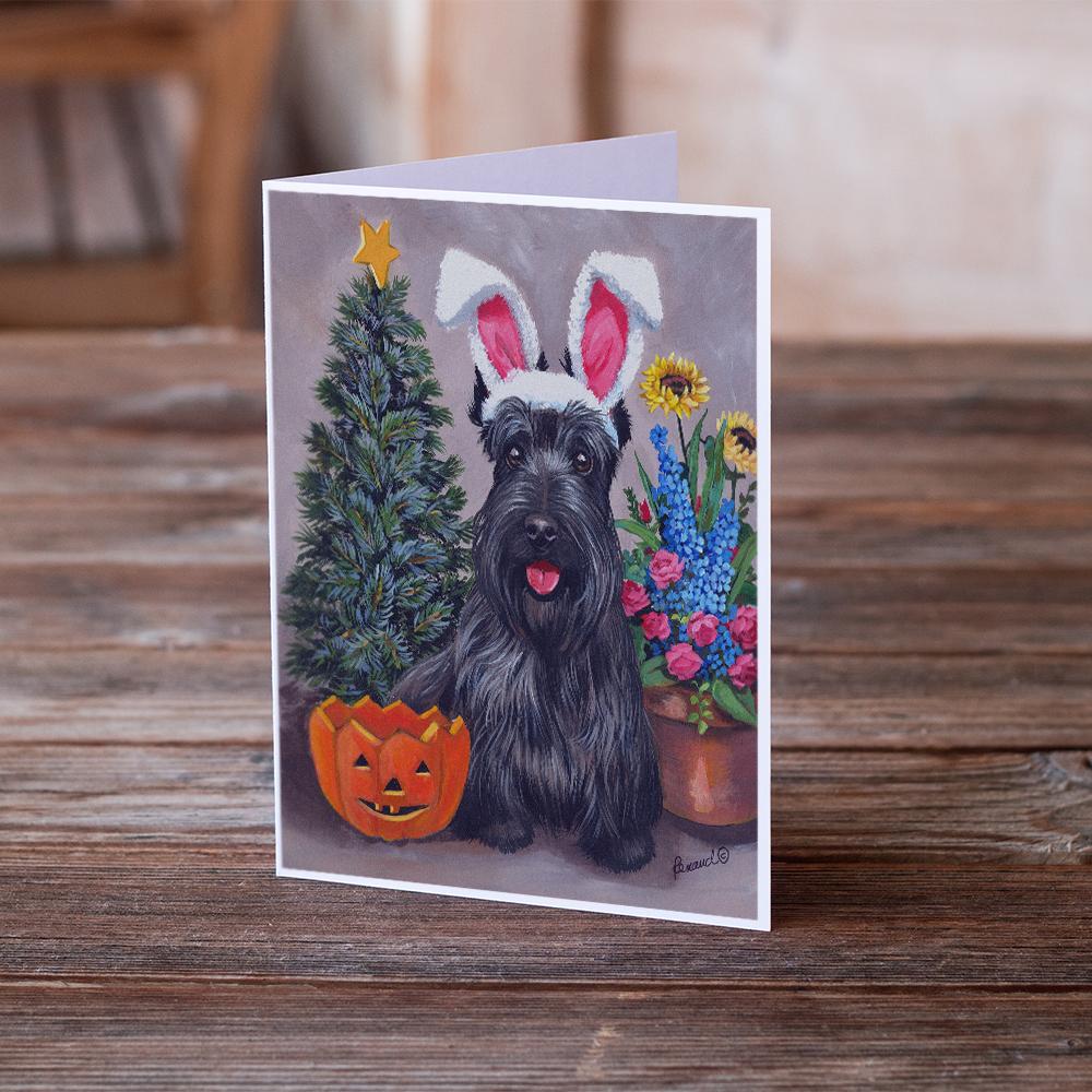 Scottish Terrier Scottie for All Seasons Greeting Cards Pack of 8 Blank Cards with Envelopes Whimsical A7 Size 5x7