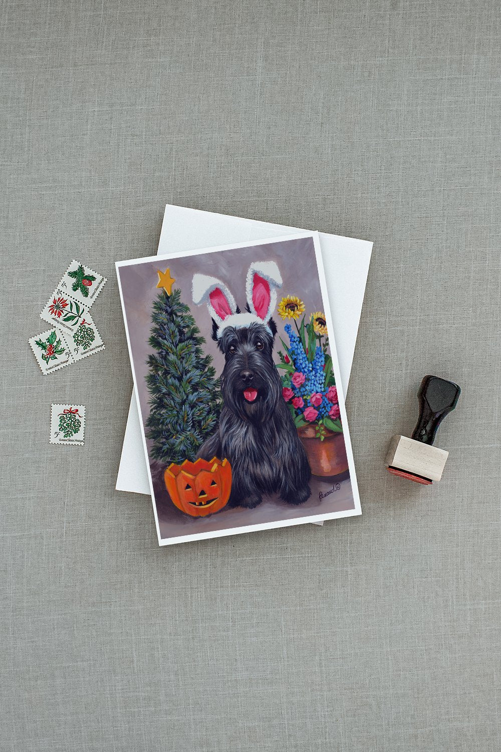 Scottish Terrier Scottie for All Seasons Greeting Cards Pack of 8 Blank Cards with Envelopes Whimsical A7 Size 5x7
