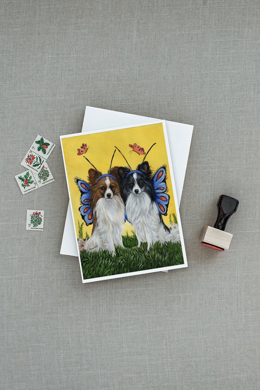 Papillon Butterflies Greeting Cards Pack of 8 Blank Cards with Envelopes Whimsical A7 Size 5x7