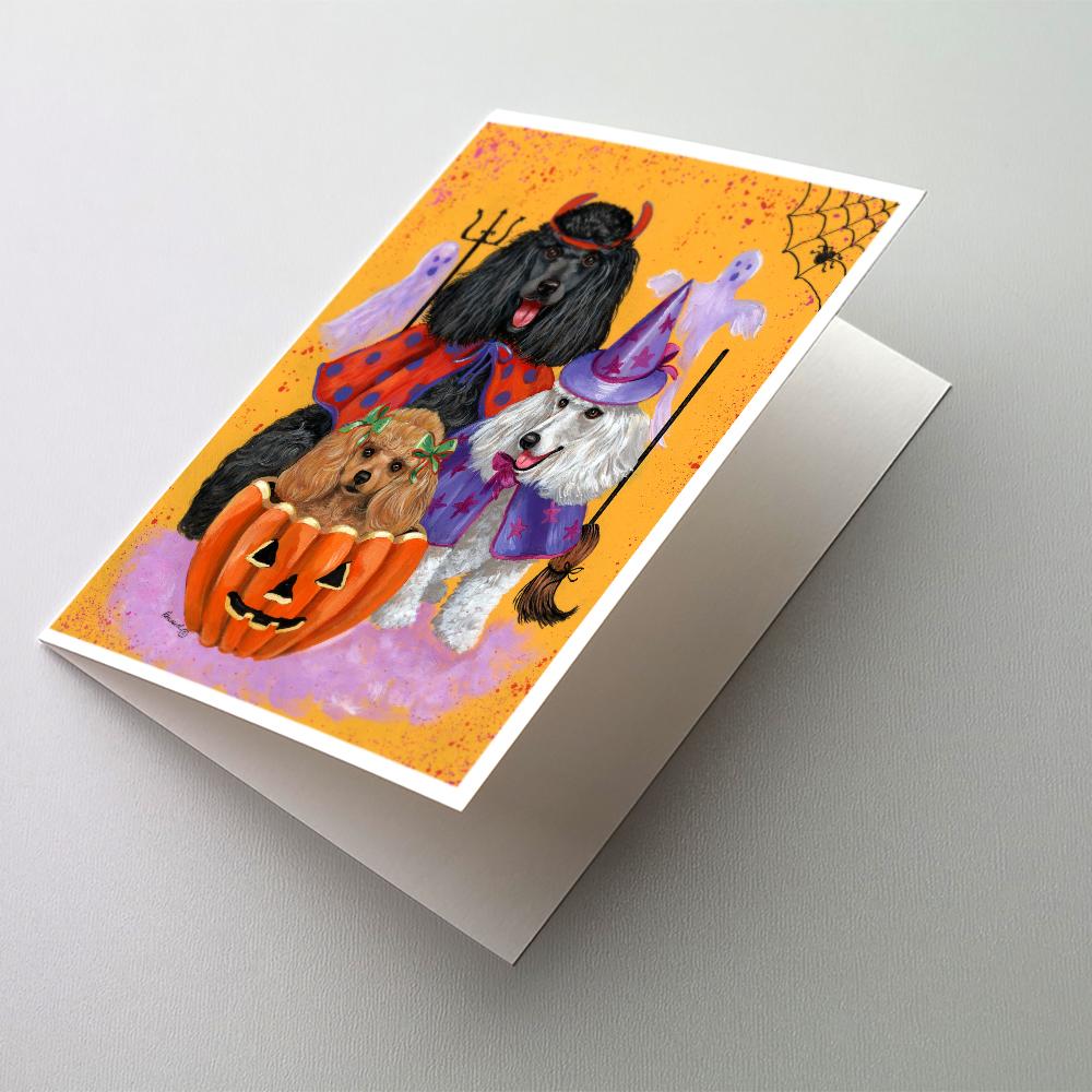 Poodle Halloween Greeting Cards Pack of 8 Blank Cards with Envelopes Whimsical A7 Size 5x7
