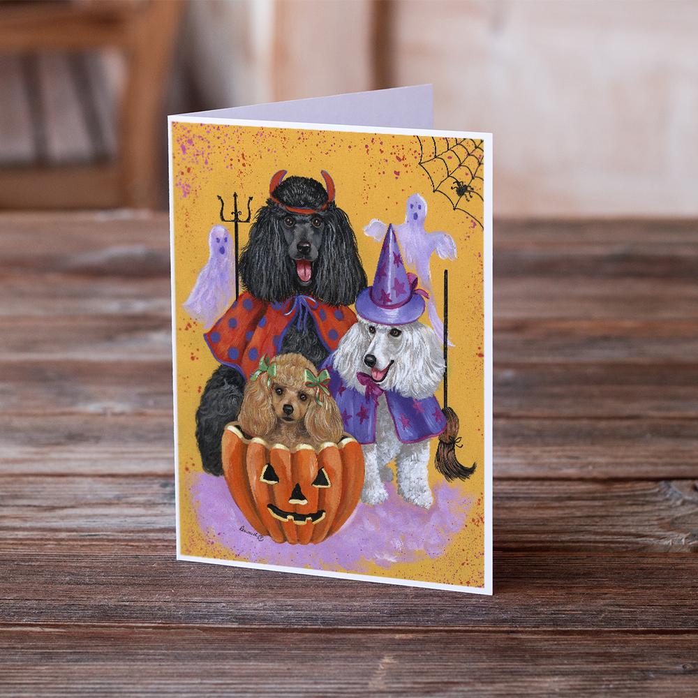 Poodle Halloween Greeting Cards Pack of 8 Blank Cards with Envelopes Whimsical A7 Size 5x7
