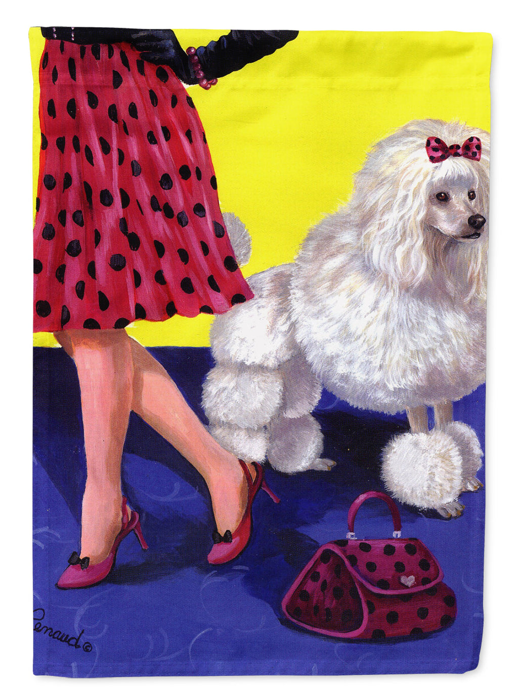 Poodle High Maintenance House Flag 28x40 Porch Sleeve Pole Decorative Outside Yard Banner Artwork Wall Hanging, Polyester