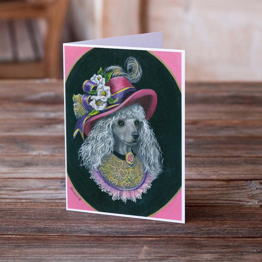 Poodle Lady Alexandria Greeting Cards Pack of 8 Blank Cards with Envelopes Whimsical A7 Size 5x7