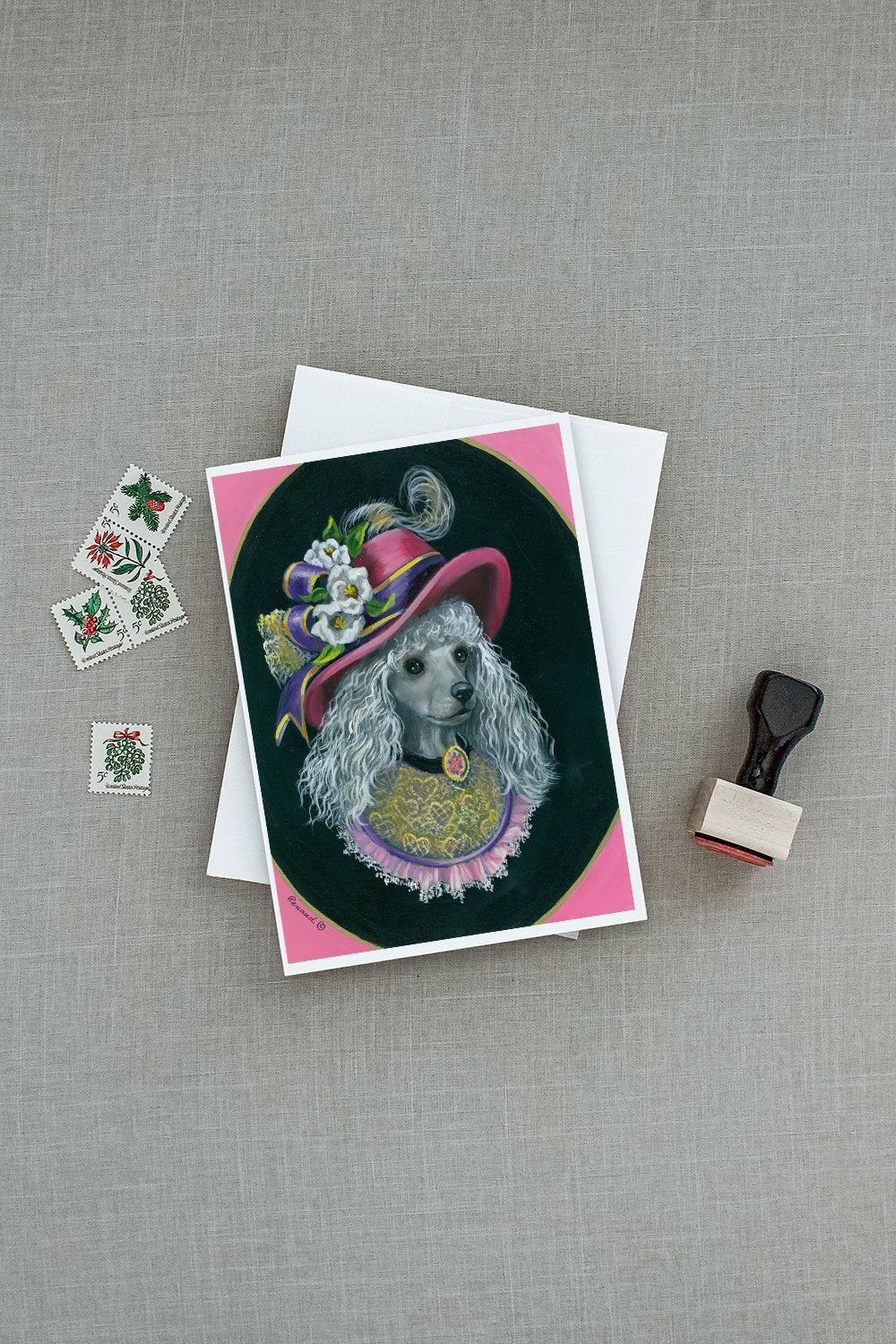 Poodle Lady Alexandria Greeting Cards Pack of 8 Blank Cards with Envelopes Whimsical A7 Size 5x7