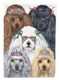 Poodle Oodles House Flag 28x40 Porch Sleeve Pole Decorative Outside Yard Banner Artwork Wall Hanging, Polyester