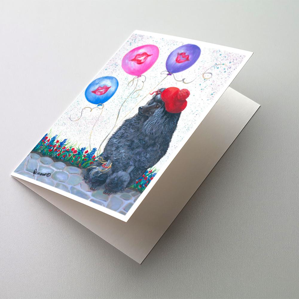 Poodle Totally Chic Greeting Cards Pack of 8 Blank Cards with Envelopes Whimsical A7 Size 5x7