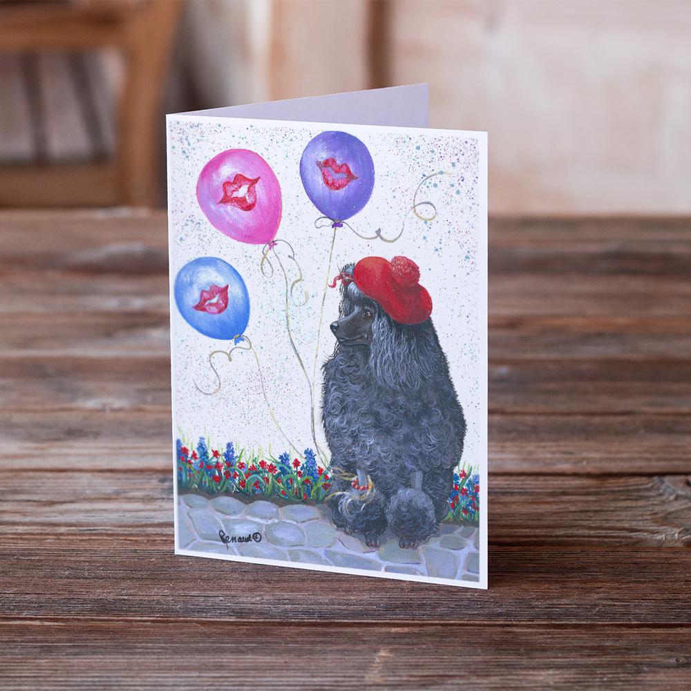 Poodle Totally Chic Greeting Cards Pack of 8 Blank Cards with Envelopes Whimsical A7 Size 5x7