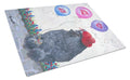 Poodle Totally Chic Cutting Board Tempered Glass Kitchen Cutting Surface, Heat Resistant Chopping, Non-Slip Feet, Food Prep & Serving