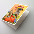 Schnauzer Autumn Greeting Cards Pack of 8 Blank Cards with Envelopes Whimsical A7 Size 5x7